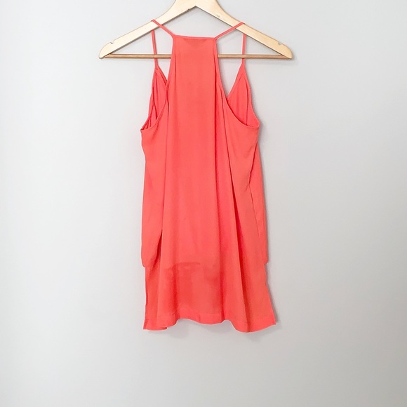 RW&Co Neon Coral Women’s Hi-Lo Ruffle Tank - Med - Picture 4 of 6